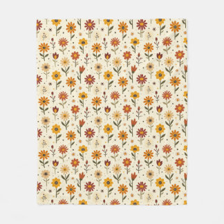 Manta Polar Florales Boho