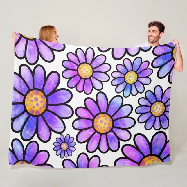 Manta Polar Floralness 60x80 Fleece Blanket (In situ)