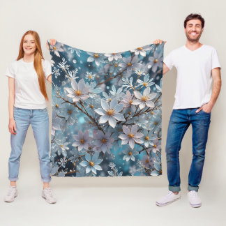 Manta Polar Florecimiento de la escarcha de cristal de inviern
