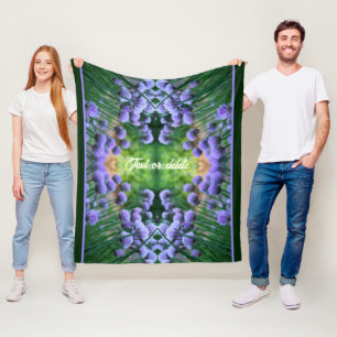 Manta Polar Flores abstractas moradas de escalón personalizada