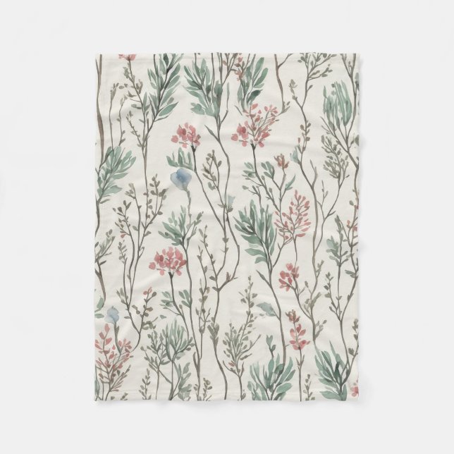 Manta Polar Flores acuáticas (Anverso)