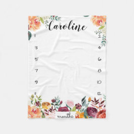 Manta Polar Flores acuáticas del rastreador de crecimiento de 