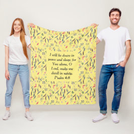 Manta Polar FLORES Amarillo Paz Seguridad del sueño Cristiano