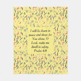 Manta Polar FLORES Amarillo Paz Seguridad del sueño Cristiano
