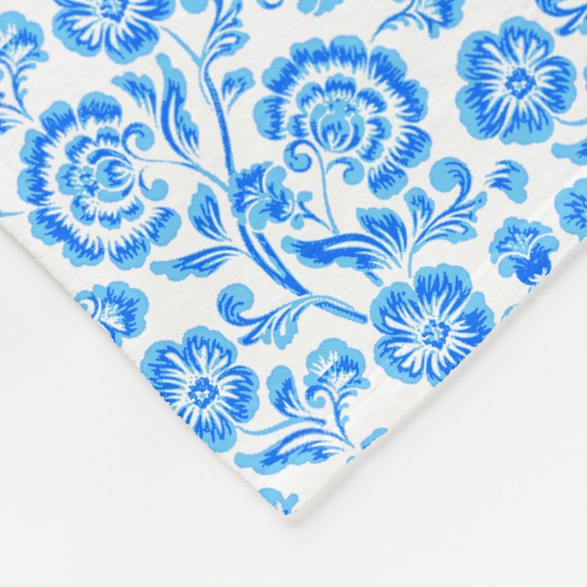 Manta Polar Flores azules (Esquina)