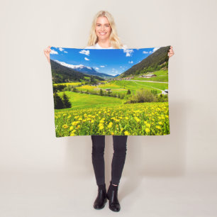 Manta Polar Flores Cantón Dandelion de Grisons, Suiza