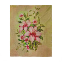 Flores Coloridas Pintadas Con Fondo Acrílico