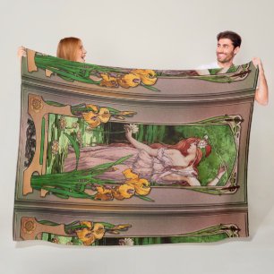 Manta Polar Flores de agua por Élisabeth Sonrel