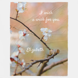 Manta Polar Flores de albaricoquí japonesas