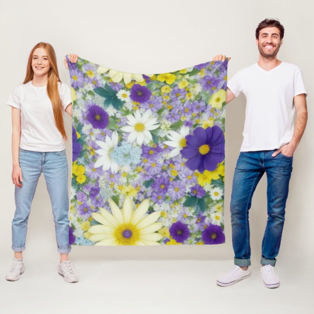 Manta Polar Flores de algodón de bonito (In situ)