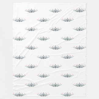 Manta Polar Flores de Amor Elegante y Minimalista