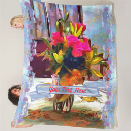 Manta Polar Flores de amor PM0001