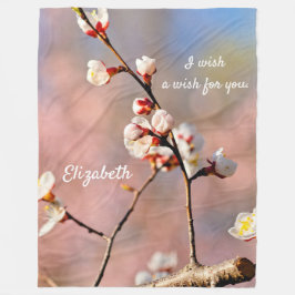 Manta Polar Flores De Ápricot Japonesas