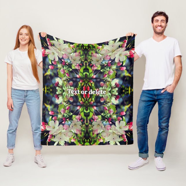Manta Polar Flores de arce de primavera Resumen Personalizado (In situ)