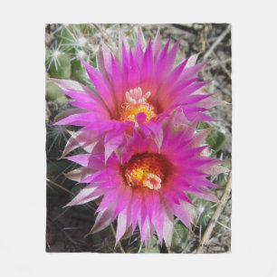 Manta Polar Flores de Cactus Bola F5 "Escobaria vivipara"