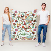 Flores de champiñones musicales mullidas Monograma