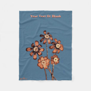 Manta Polar Flores de cono de pino