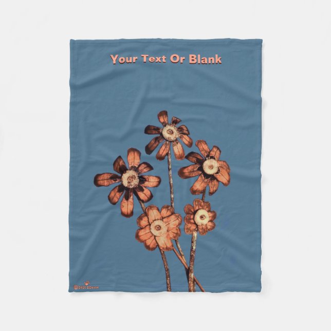 Manta Polar Flores de cono de pino (Anverso)