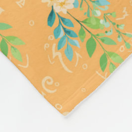 Manta Polar "Flores de Durazno"