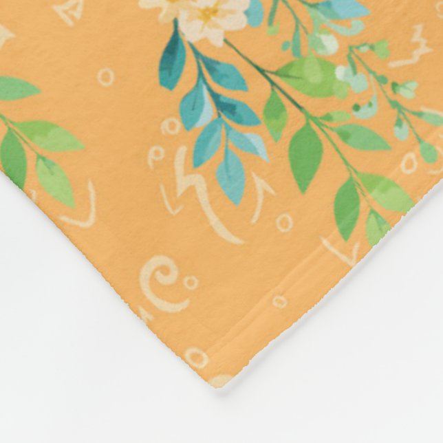 Manta Polar "Flores de Durazno" (Esquina)