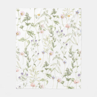 Manta Polar Flores de época pastel
