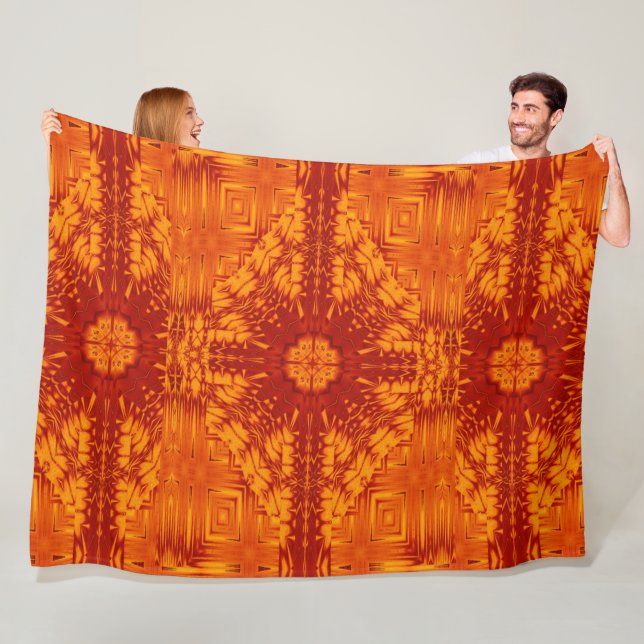 Manta Polar Flores de fuego bohemias 139 (In situ)