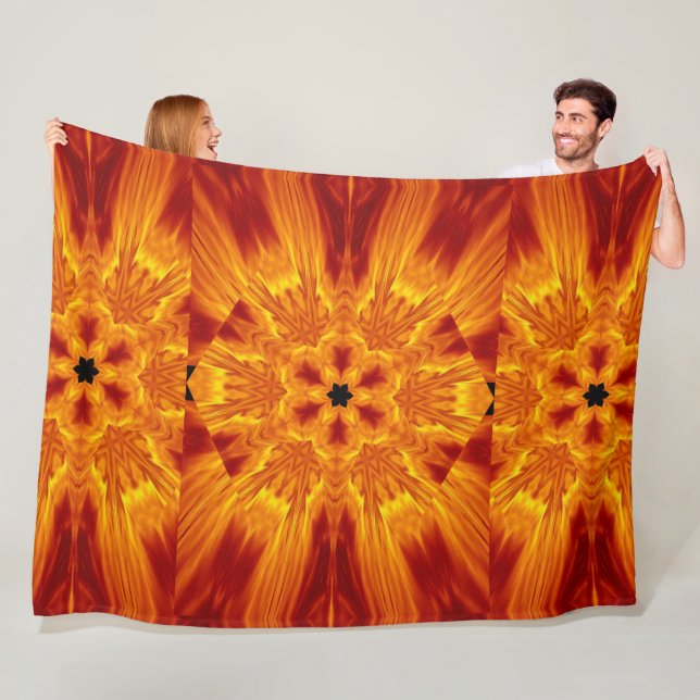 Manta Polar Flores de fuego bohemias 68 (In situ)