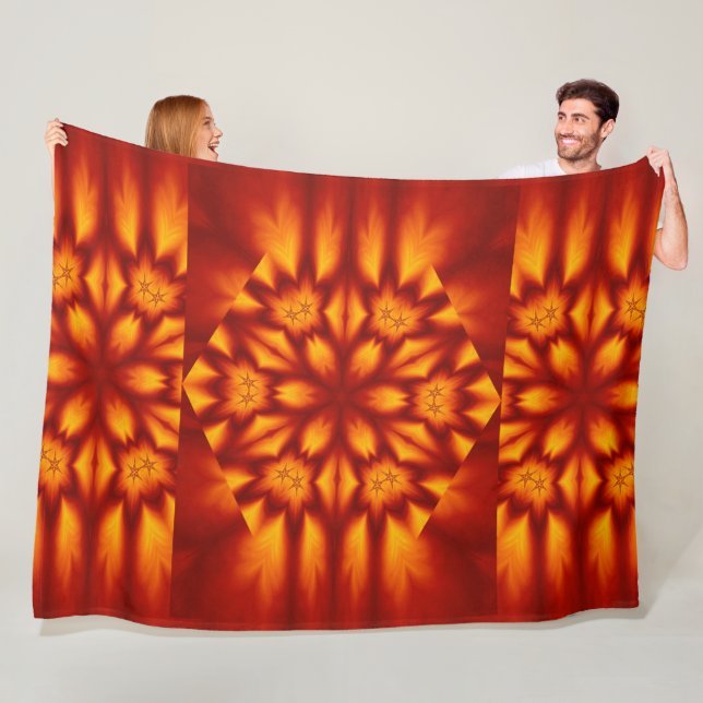 Manta Polar Flores de fuego bohemias 72 (In situ)