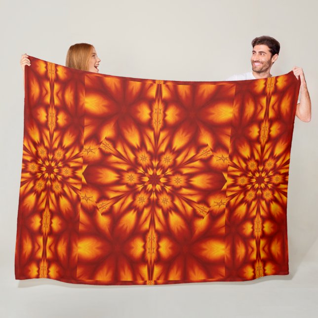 Manta Polar Flores de fuego bohemias 73 (In situ)