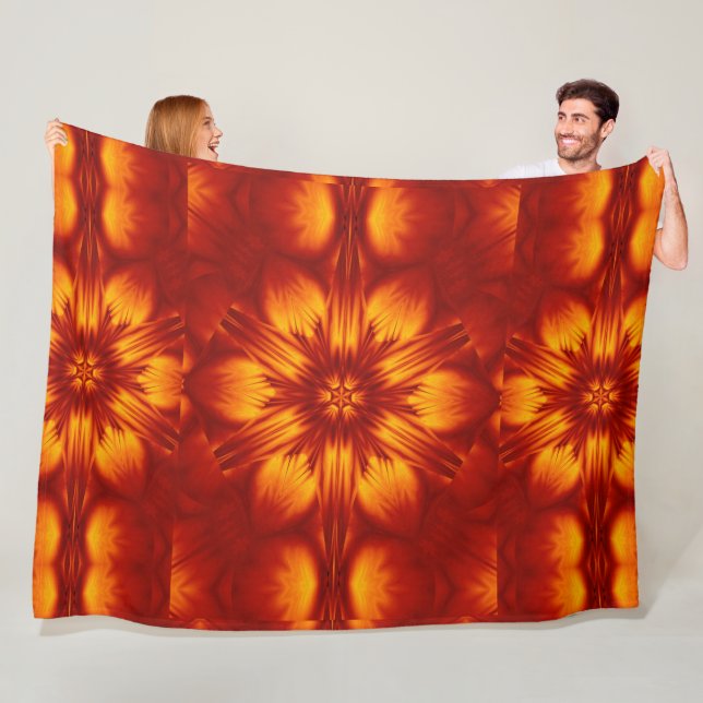 Manta Polar Flores de fuego bohemias 74 (In situ)