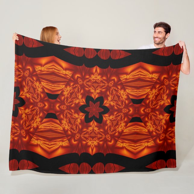 Manta Polar Flores de fuego bohemias 78 (In situ)