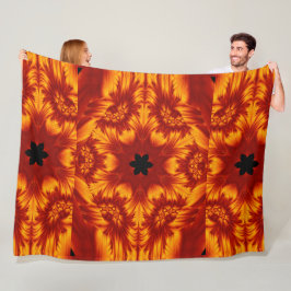 Manta Polar Flores de fuego bohemias 81