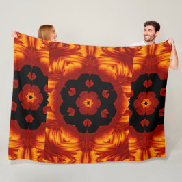 Manta Polar Flores de fuego bohemias 82