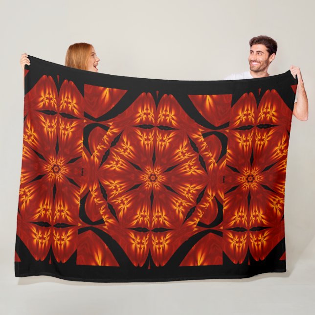 Manta Polar Flores de fuego bohemias 84 (In situ)