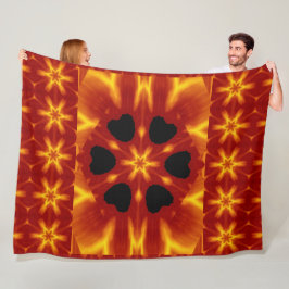 Manta Polar Flores de fuego bohemias 87