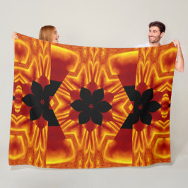 Manta Polar Flores de fuego bohemias 88