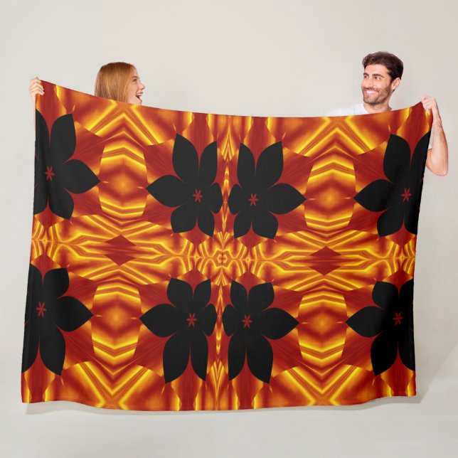 Manta Polar Flores de fuego bohemias 89 (In situ)