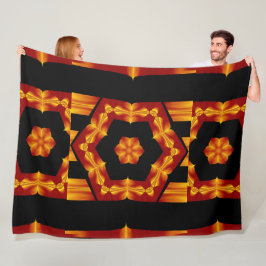 Manta Polar Flores de fuego bohemias 90