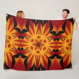 Manta Polar Flores de fuego bohemias 93