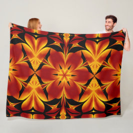 Manta Polar Flores de fuego bohemias 94