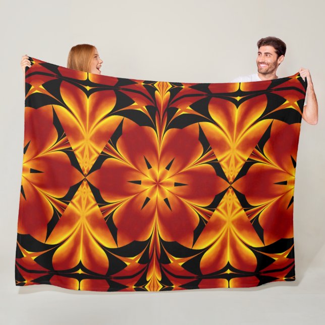 Manta Polar Flores de fuego bohemias 94 (In situ)