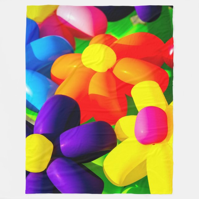 Manta Polar Flores de globos de juguete (Anverso)