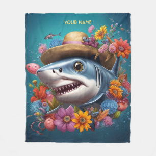 Manta Polar Flores de Gorra de tiburón mugrientas