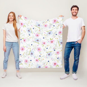 Manta Polar Flores de jardín frescas -