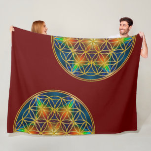 Manta Polar FLORES DE LA VIDA - Florecimiento fractal 1