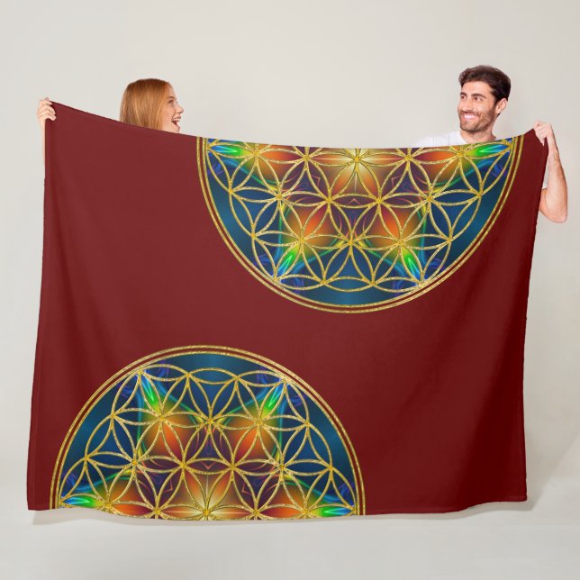 Manta Polar FLORES DE LA VIDA - Florecimiento fractal 1 (In situ)