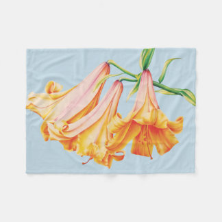 Manta Polar Flores de lirio botánico de arte fino de lirios 