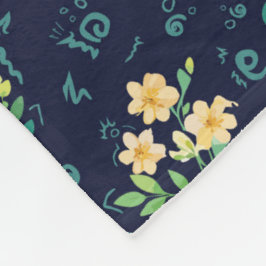 Manta Polar "Flores de Luna"