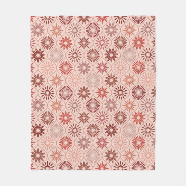 Manta Polar Flores de Ogee Boho (Anverso)