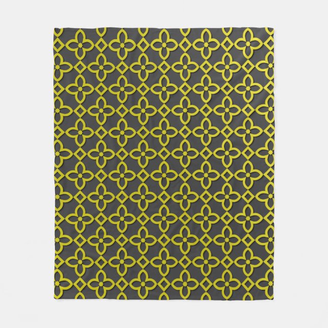 Manta Polar Flores de oro (Anverso)